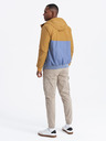Ombre Clothing Leichte farbige Herren-Sportjacke mit Fleece blau Ombre Clothing