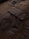 Ombre Clothing Leichte, farbige Herren-Sportjacke aus Fleece beige Ombre Clothing