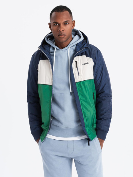 Ombre Clothing Leichte farbige Herren-Sportjacke aus Fleece grün Ombre Clothing