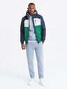 Ombre Clothing Leichte farbige Herren-Sportjacke aus Fleece grün Ombre Clothing