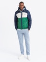 Ombre Clothing Leichte farbige Herren-Sportjacke aus Fleece grün Ombre Clothing