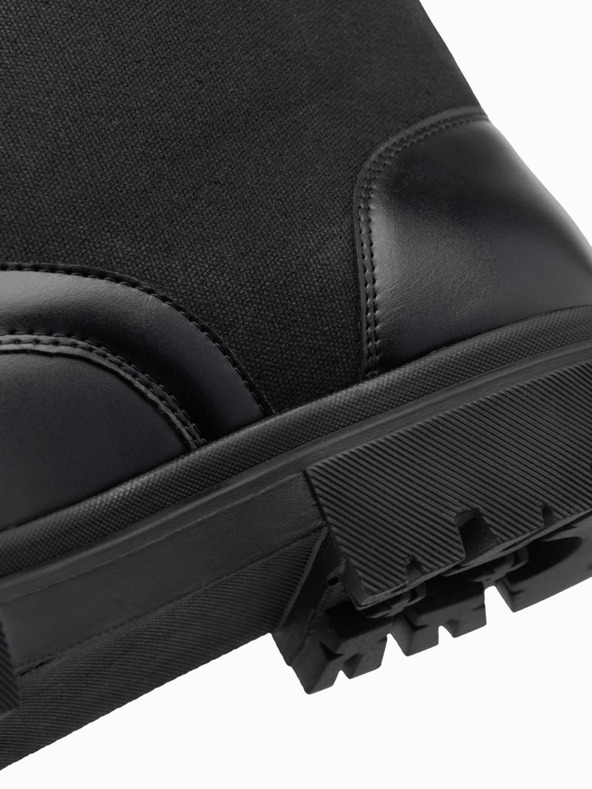 Ombre Clothing Hohe Herren-Trapper-Stiefel aus Verbundmaterial schwarz Ombre Clothing