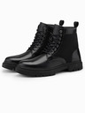 Ombre Clothing Hohe Herren-Trapper-Stiefel aus Verbundmaterial schwarz Ombre Clothing