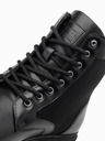 Ombre Clothing Hohe Herren-Trapper-Stiefel aus Verbundmaterial schwarz Ombre Clothing