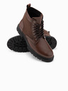 Ombre Clothing Hohe Herren-Trapper-Schuhe aus gebondeten Materialien braun Ombre Clothing