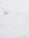 Ombre Clothing Herren SLIM FIT T-Shirt mit V-Ausschnitt, langen Ärmeln, Elastan und Aufdruck weiß Ombre Clothing