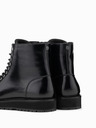 Ombre Clothing Herrenschuhe mit hohem Absatz aus glänzendem Öko-Leder schwarz Ombre Clothing