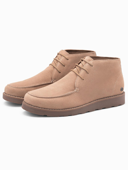 Ombre Clothing Herrenstiefel aus Wildleder mit dicker Sohle beige Ombre Clothing