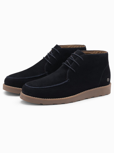 Ombre Clothing Herrenstiefel aus Wildleder mit dicker Sohle blau Ombre Clothing