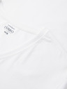 Ombre Clothing Herren SLIM FIT V-Ausschnitt T-Shirt mit Elastan und Druck weiß Ombre Kleidung