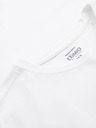 Ombre Clothing Herren SLIM FIT T-Shirt mit Elastan und Aufdruck weiß Ombre Kleidung