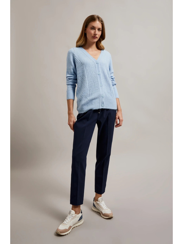 Moodo Hellblaue Damen-Strickjacke Moodo