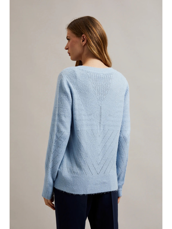 Moodo Hellblaue Damen-Strickjacke Moodo