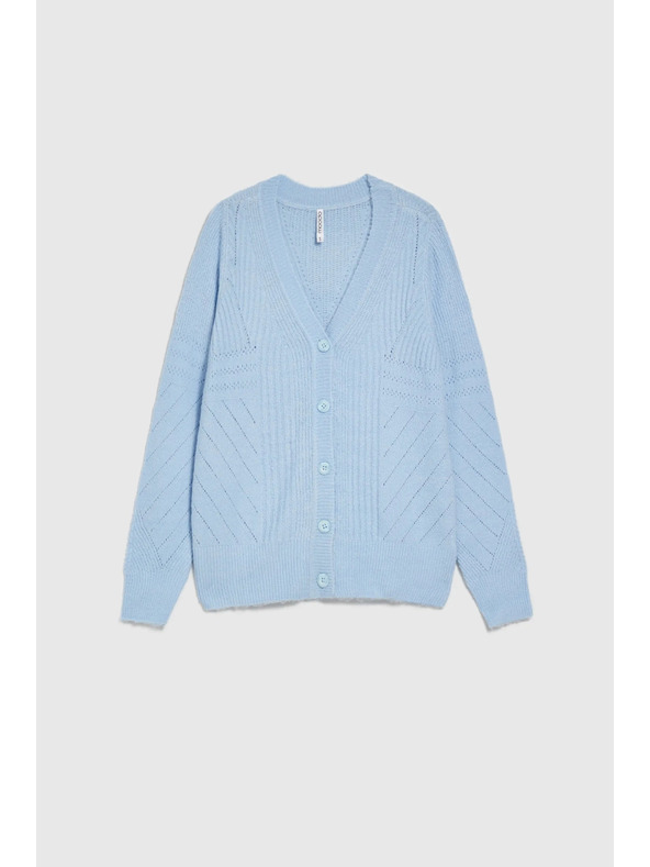 Moodo Hellblaue Damen-Strickjacke Moodo