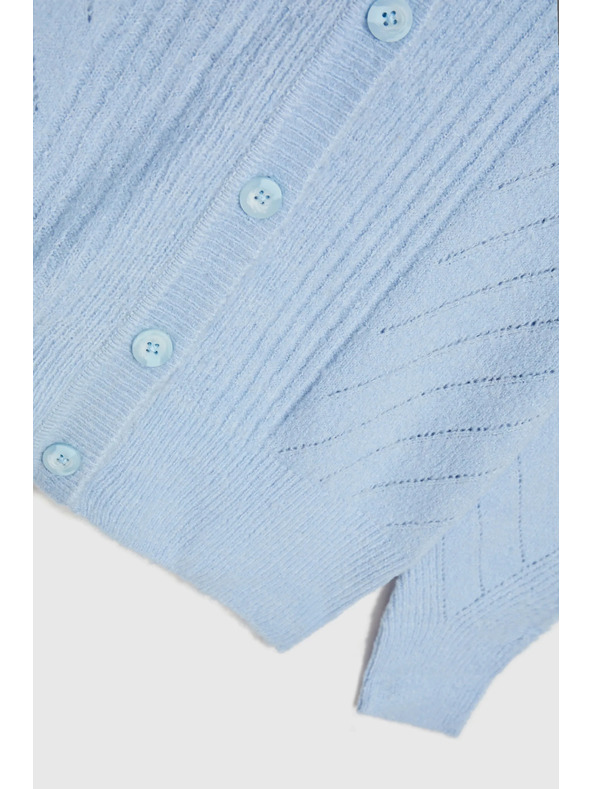 Moodo Hellblaue Damen-Strickjacke Moodo