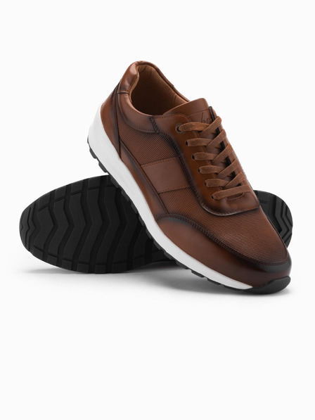 Ombre Clothing Herren Canvas-Sneakers braun Ombre Clothing