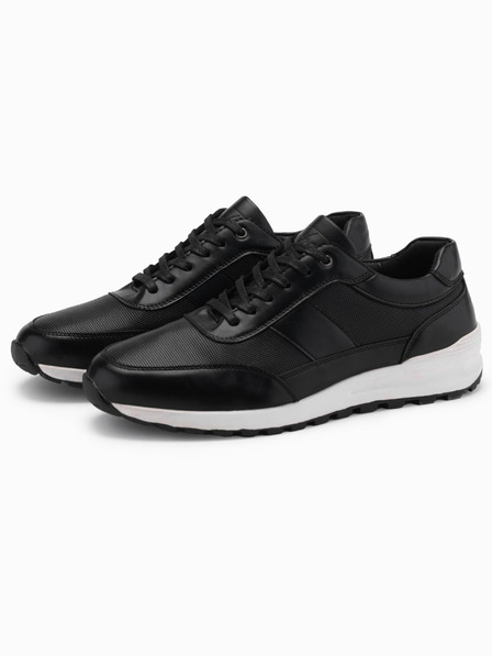 Ombre Clothing Herren Canvas-Sneaker schwarz Ombre Clothing