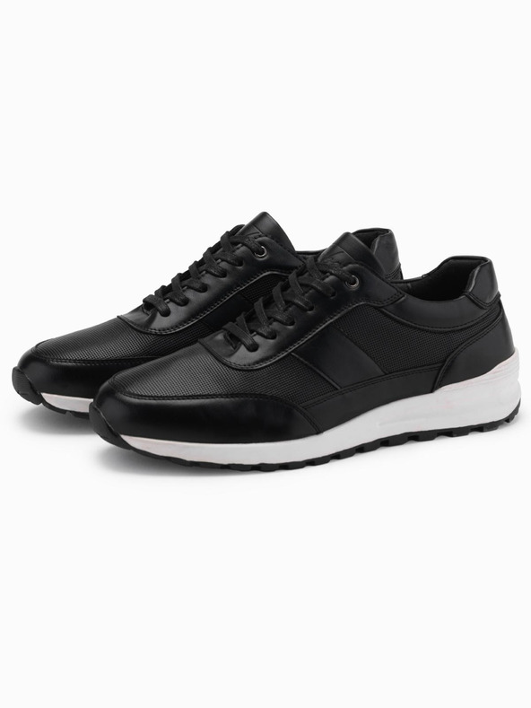 Ombre Clothing Herren Canvas-Sneaker schwarz Ombre Clothing