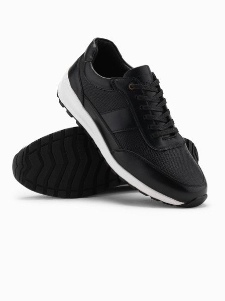 Ombre Clothing Herren Canvas-Sneaker schwarz Ombre Clothing