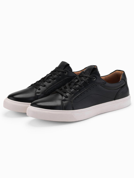 Ombre Clothing Herren Canvas-Sneaker schwarz Ombre Clothing