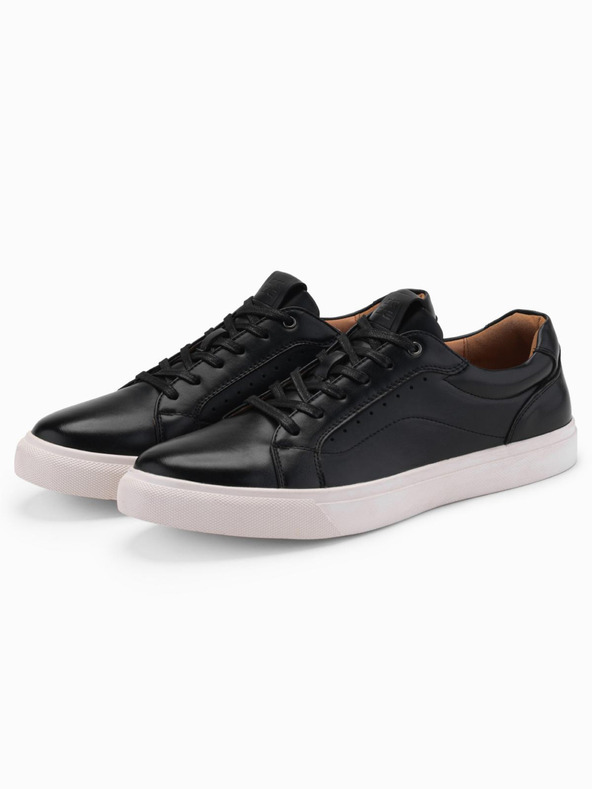 Ombre Clothing Herren Canvas-Sneaker schwarz Ombre Clothing