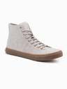 Ombre Clothing Hohe Herren-Sneaker mit Gummispitze grau Ombre Clothing