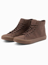Ombre Clothing Herren Turnschuhe mit hoher Gummispitze braun Ombre Clothing