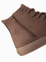 Ombre Clothing Herren Turnschuhe mit hoher Gummispitze braun Ombre Clothing