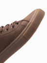 Ombre Clothing Herren Turnschuhe mit hoher Gummispitze braun Ombre Clothing