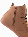 Ombre Clothing Herren Turnschuhe mit hoher Gummispitze braun Ombre Clothing