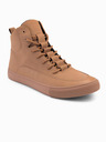 Ombre Clothing Herren Turnschuhe mit hoher Gummispitze braun Ombre Clothing