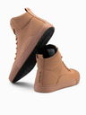 Ombre Clothing Herren Turnschuhe mit hoher Gummispitze braun Ombre Clothing