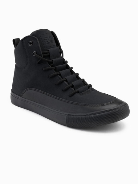 Ombre Clothing Herren-Turnschuhe mit hoher Gummispitze schwarz Ombre Clothing