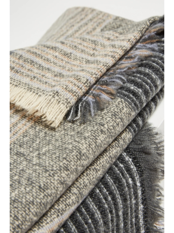 Moodo Beige-grauer Damenschal Moodo