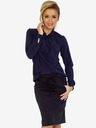 numoco Dunkelblaue Damenbluse mit Numoco-Bindung