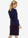 numoco Dunkelblaue Damenbluse mit Numoco-Bindung