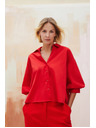 Moodo Rotes Damenhemd Moodo