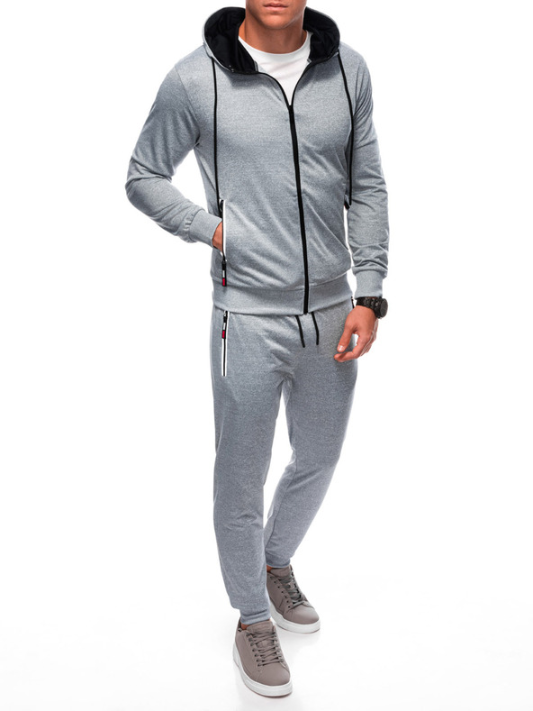 Edoti Herren Sweatshirt und Sweatpants grau Edoti