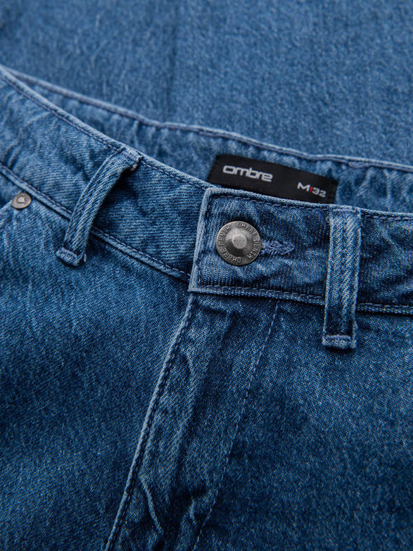 Ombre Clothing Herren Classic Washed Jeans REGULAR FIT Blau Ombre Kleidung