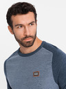 Ombre Clothing Herren Strickpullover RELAXED FIT mit Muster blau Ombre Kleidung