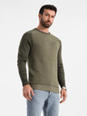 Ombre Clothing Herren Strickpullover RELAXED FIT mit Muster grün Ombre Kleidung