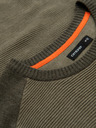 Ombre Clothing Herren Strickpullover RELAXED FIT mit Muster grün Ombre Kleidung