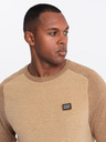 Ombre Clothing Herren Strickpullover RELAXED FIT mit Muster beige Ombre Kleidung