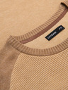 Ombre Clothing Herren Strickpullover RELAXED FIT mit Muster beige Ombre Kleidung