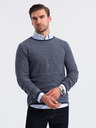 Ombre Clothing Herren Strickpullover RELAXED FIT mit Muster blau Ombre Kleidung