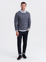 Ombre Clothing Herren Strickpullover RELAXED FIT mit Muster blau Ombre Kleidung