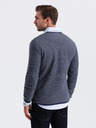 Ombre Clothing Herren Strickpullover RELAXED FIT mit Muster blau Ombre Kleidung