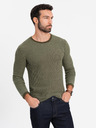 Ombre Clothing Herren Strickpullover RELAXED FIT mit Muster grün Ombre Kleidung