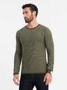 Ombre Clothing Herren Strickpullover RELAXED FIT mit Muster grün Ombre Kleidung