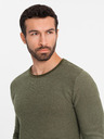 Ombre Clothing Herren Strickpullover RELAXED FIT mit Muster grün Ombre Kleidung